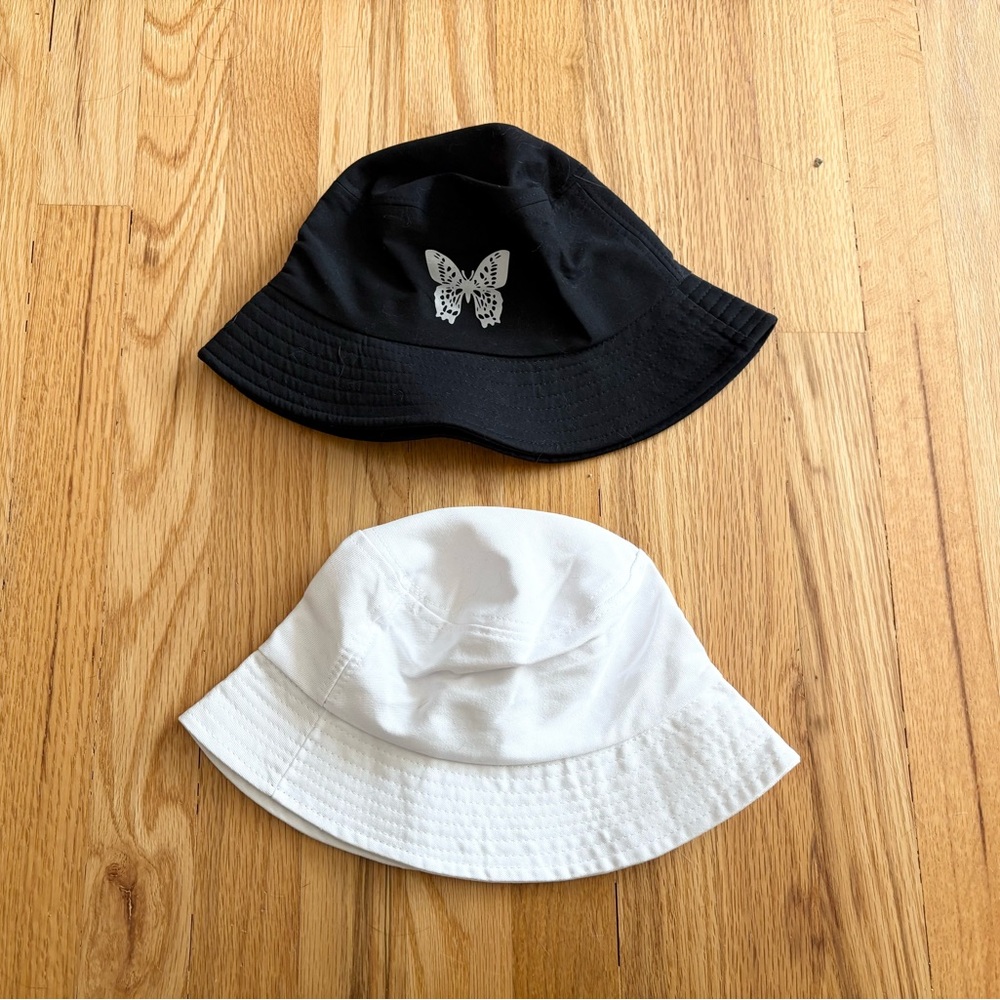Lot of 2 bucket hats 90s y2k women hats